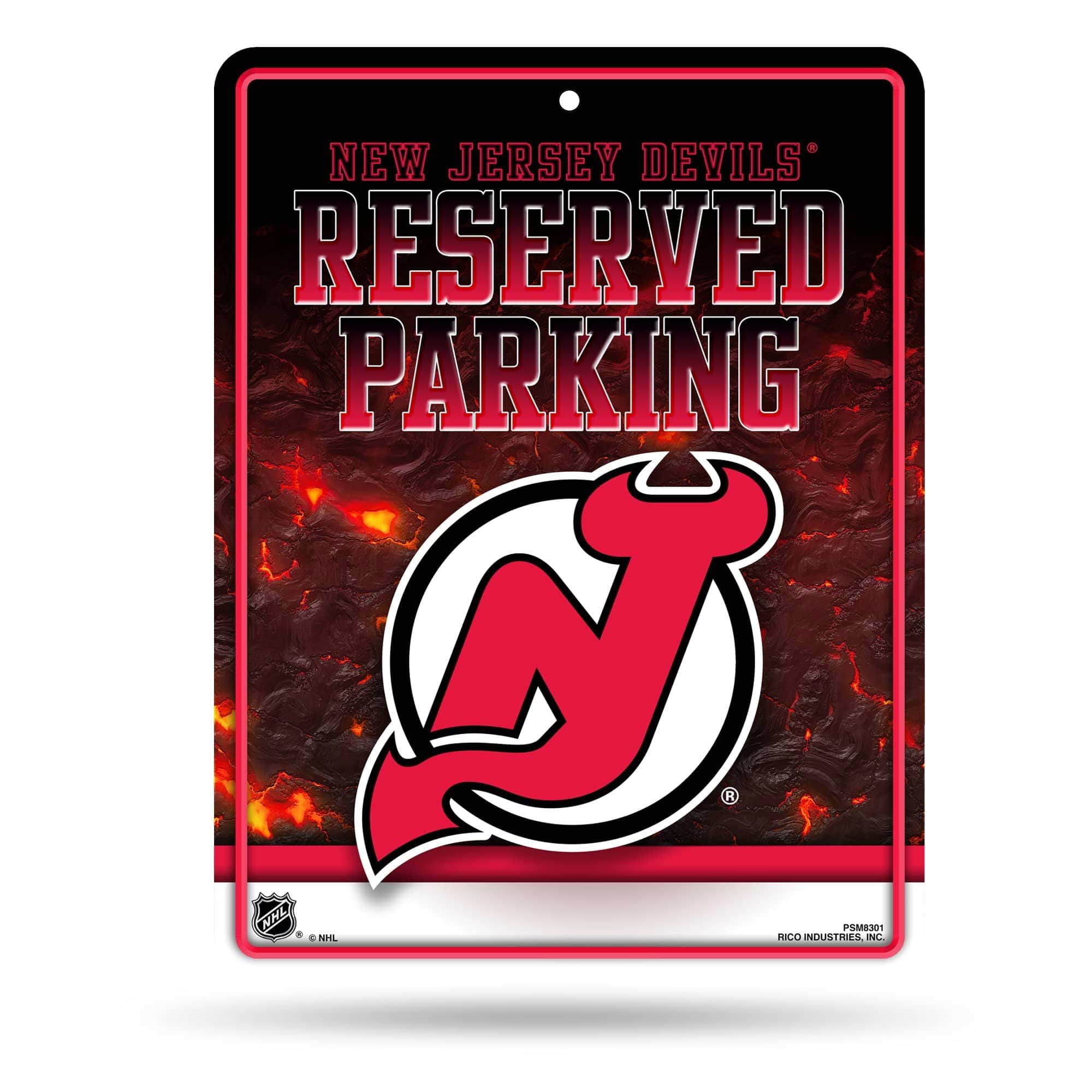 New Jersey Devils Reserved Parking NHL Metal Sign