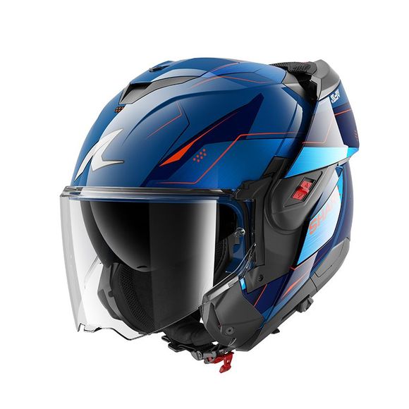 Casque modulable Shark OXO MEKARIUM - Bleu / OrangeRef : SH1883-BCO1