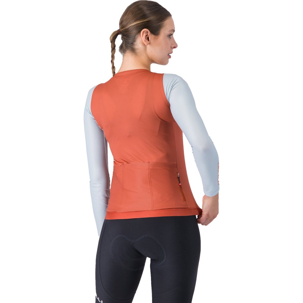 Castelli Corretto Long Sleeve Jersey Women - paprika/winter sky 655