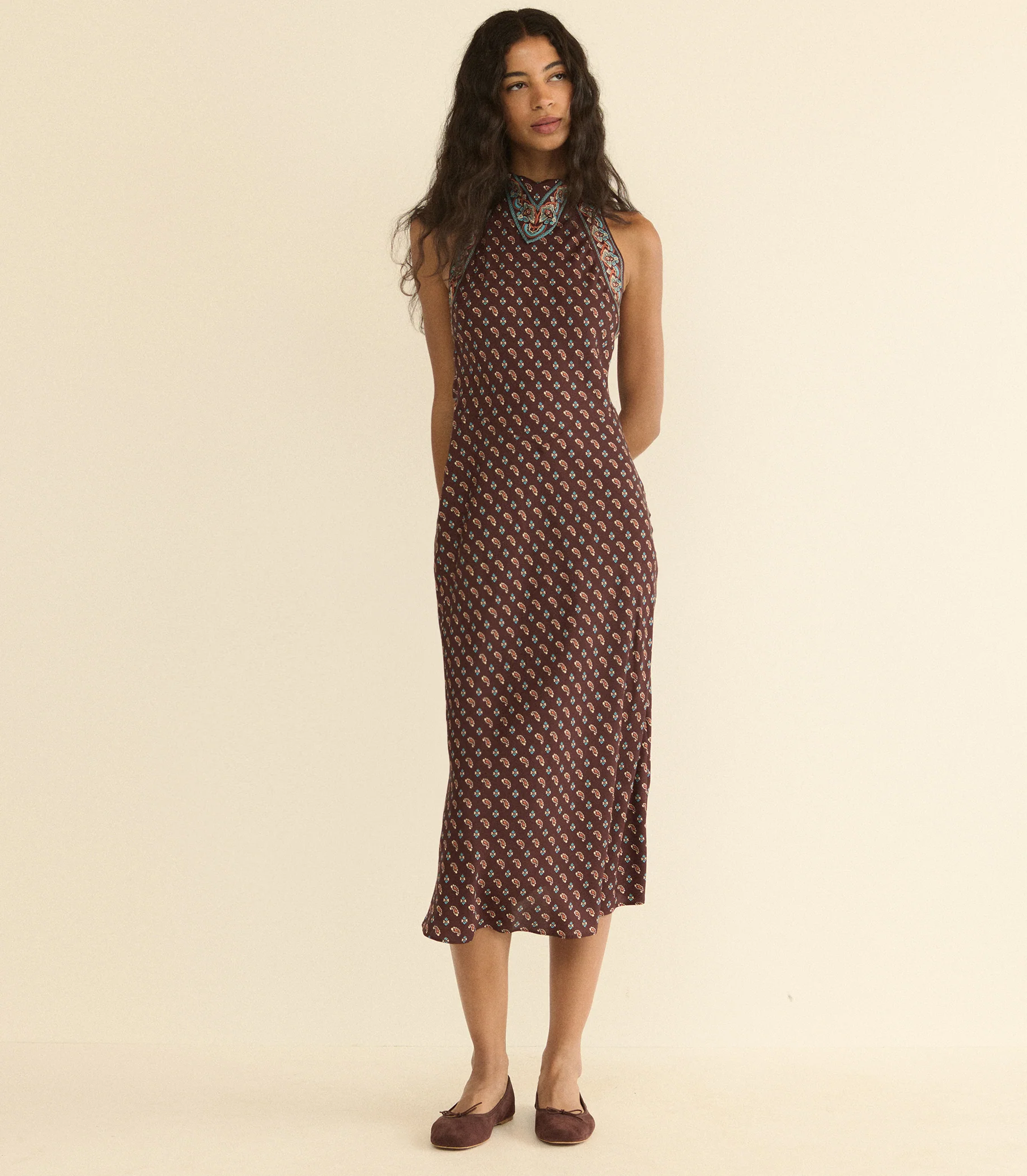 Zilda Midi Dress - Deauville Paisley