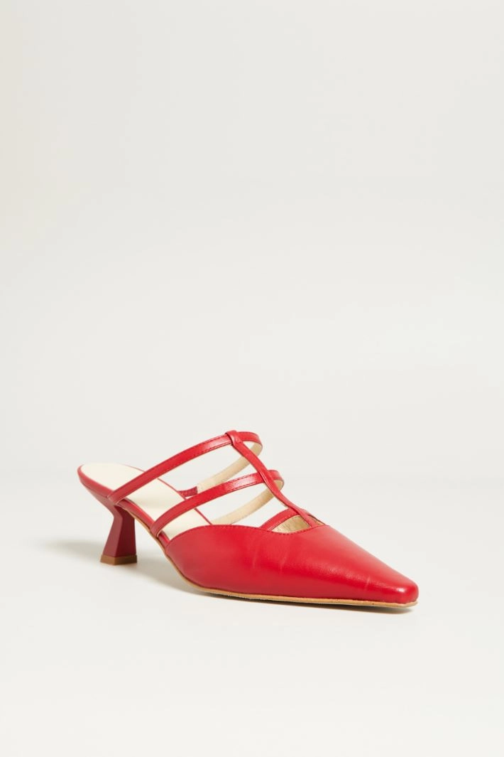 Slingbacks with heels - RED