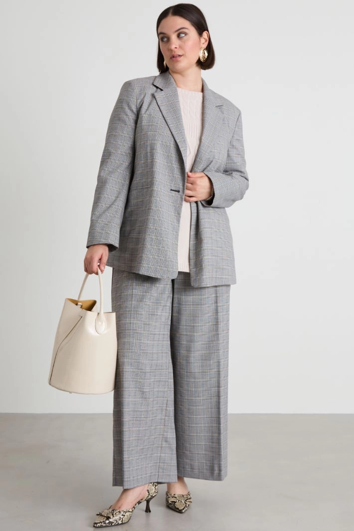 Viscose and wool sweater - PEARL GREY