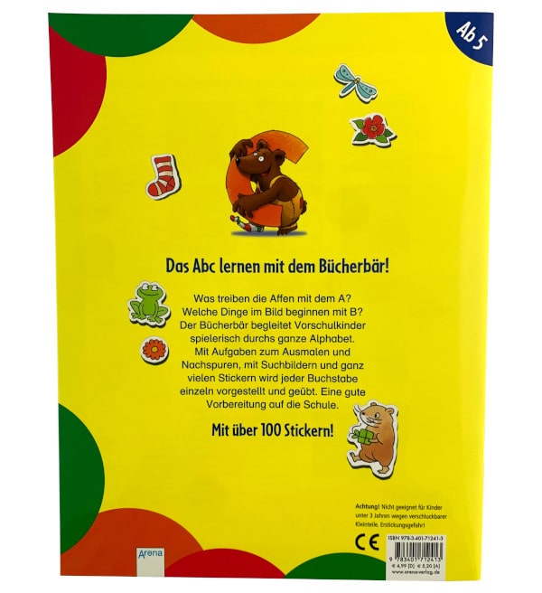 Stickerspaß mit dem Bücherbär - Abc- und Buchstabenspiele