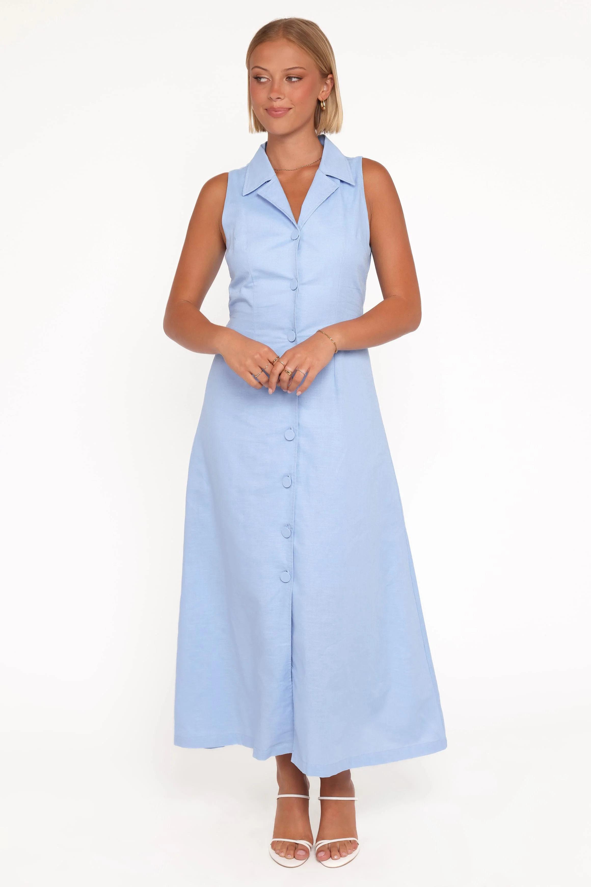 Galia Midi Dress - Blue