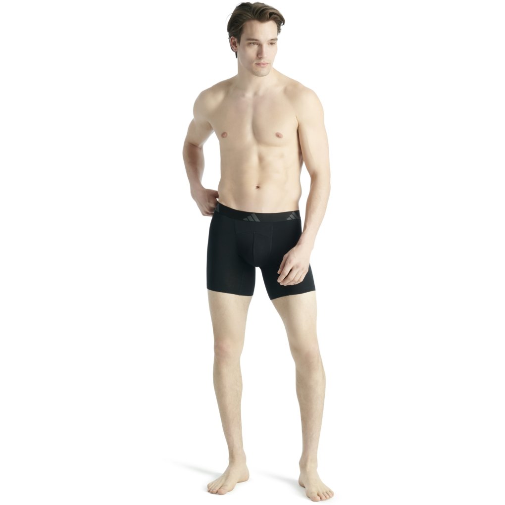 adidas Sports Underwear Active Flex Cotton Ergonomic Boxer Brief Men - 2 Pack - 000 black