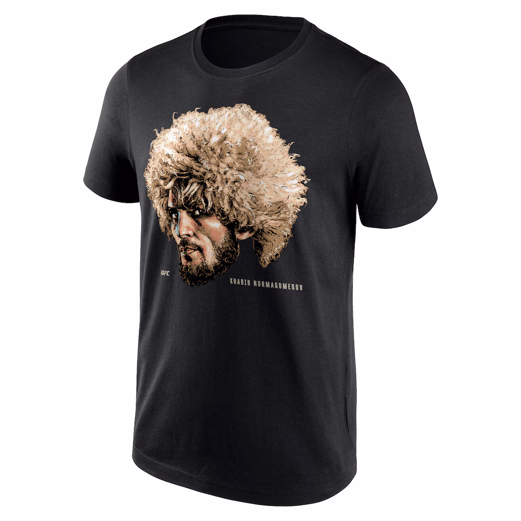UFC Khabib Nurmagomedov Portrait T-Shirt - Black - Mens
