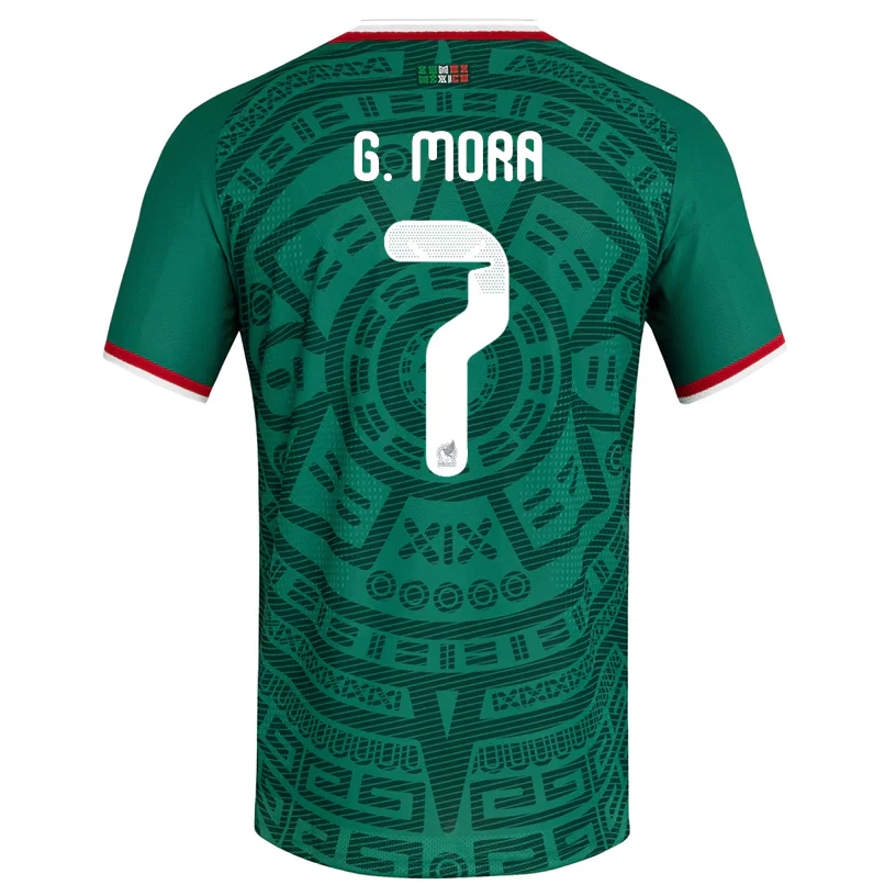 Men's G. Mora Mexico Authentic Home 2026 World Cup Jersey (Bold Green)