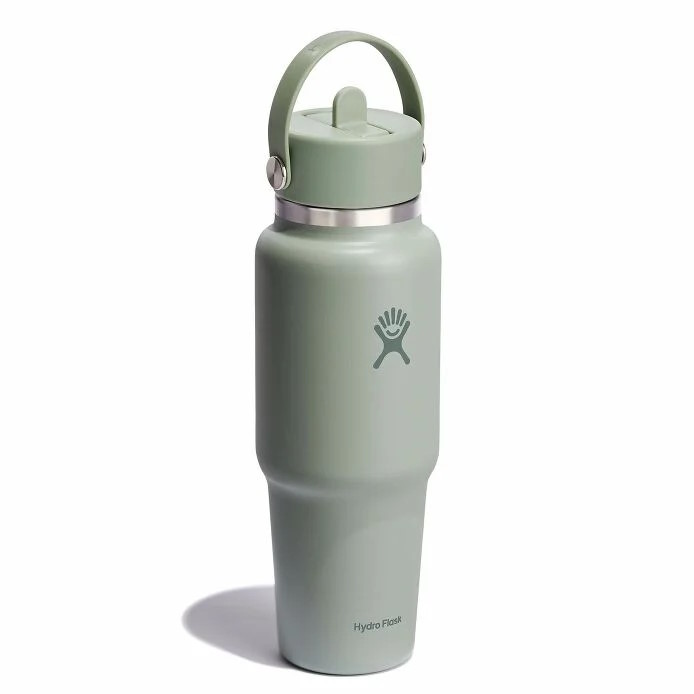 Hydro Flask 32oz Wide Mouth Insulated Travel Bottle + Flex Straw Cap - 946ml - Tonal Agave
