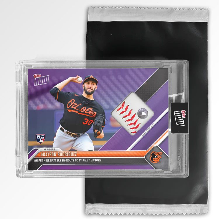 Game-used Ball Relic # to 25 or Lower - Grayson Rodriguez - 2023 MLB TOPPS NOW® Card 200