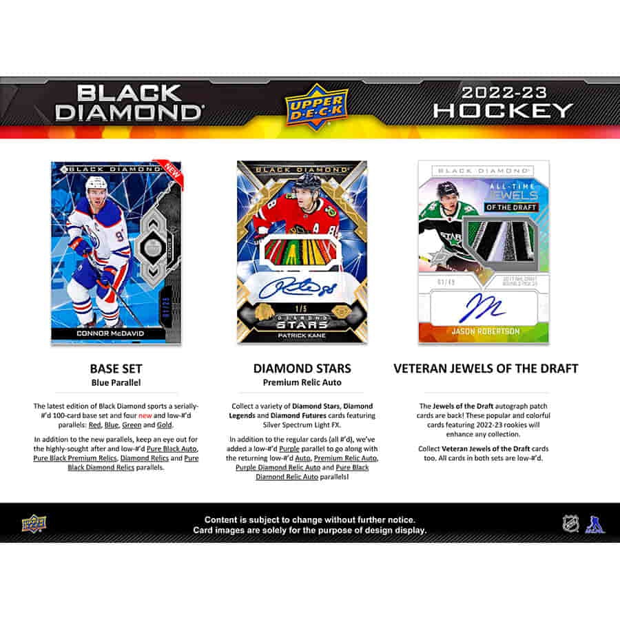 2022/23 Upper Deck Black Diamond Hockey NHL Hobby Box