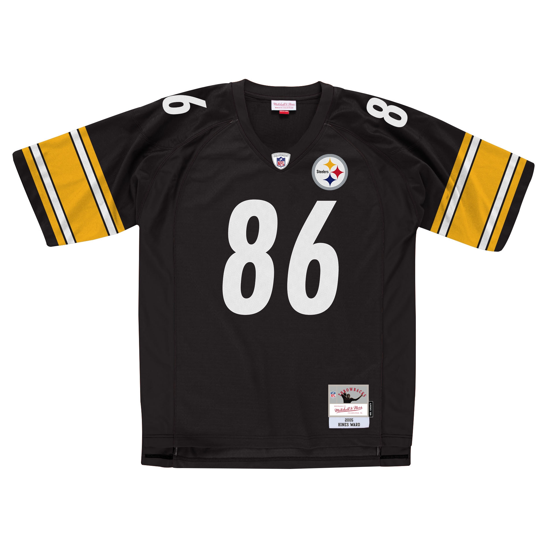 Hines Ward #86 Pittsburgh Steelers 2005 Mitchell & Ness Throwback NFL Jersey Black