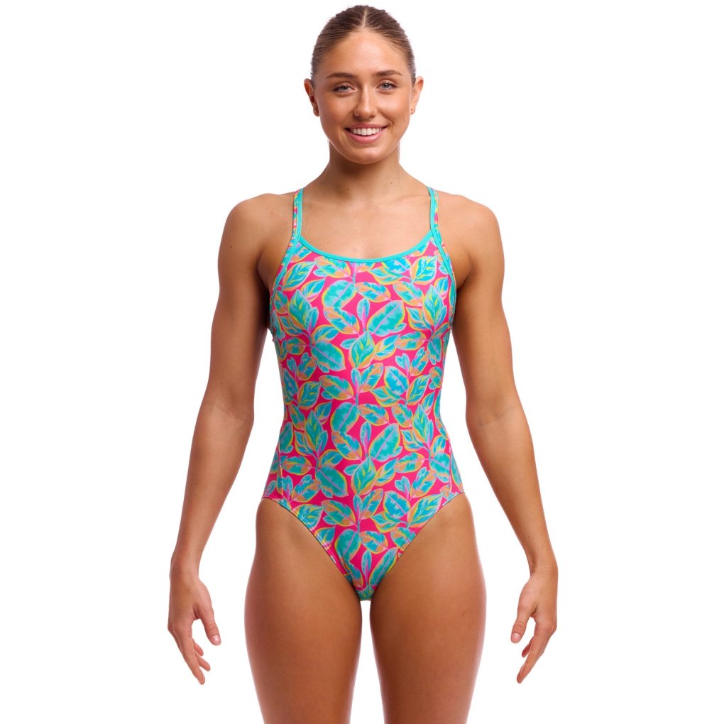 Funkita Diamond Back Eco One Piece Swimsuit Women - Planted Pink
