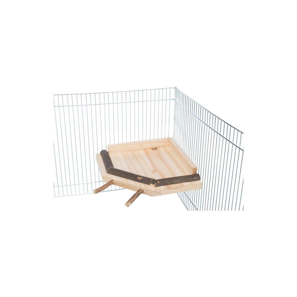 Trixie Landing area  with Perches - Wood - 19 x 19 cm