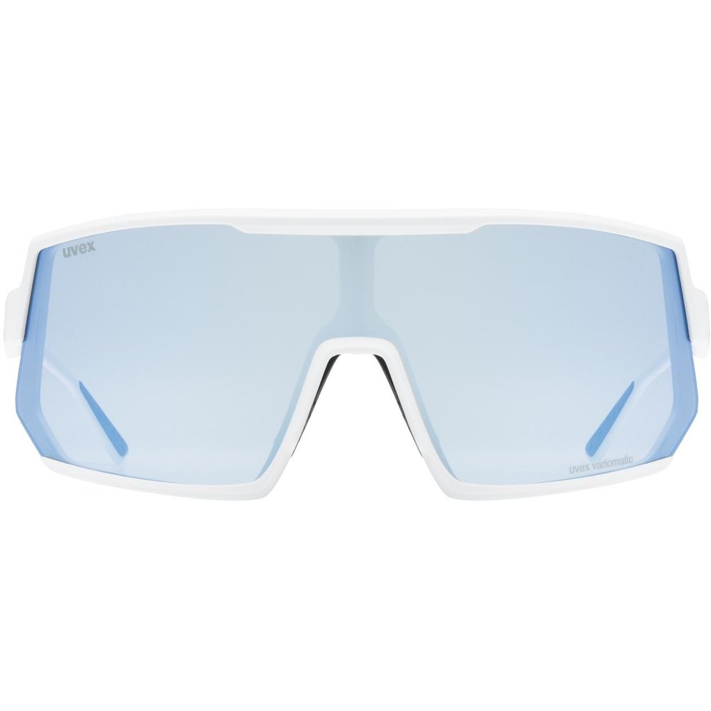 Uvex sportstyle 235 V Glasses - white matt/variomatic litemirror blue