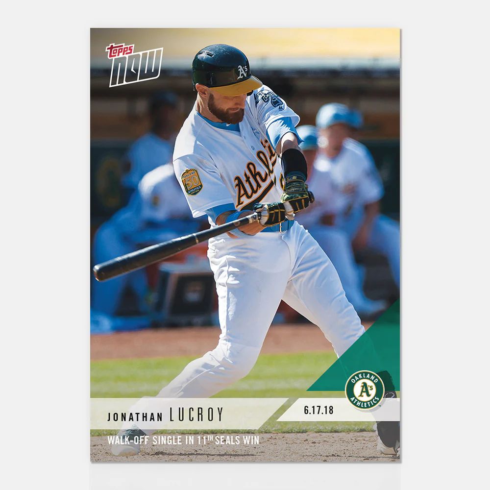Jonathan Lucroy - 06/17/2018 TOPPS NOW® Card 335 - Print Run: 172