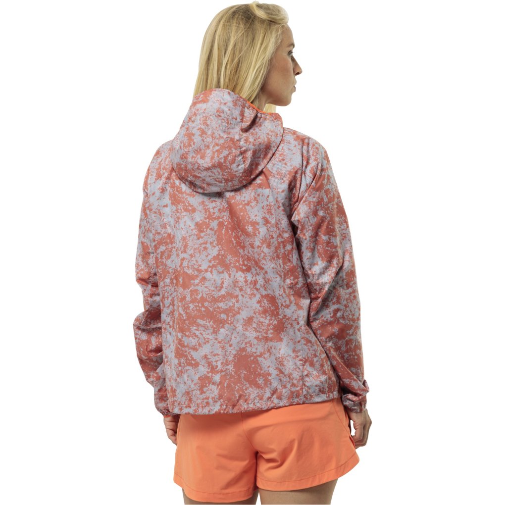 Jack Wolfskin Prelight Wind Jacket Women - GRID CAMO digital orange