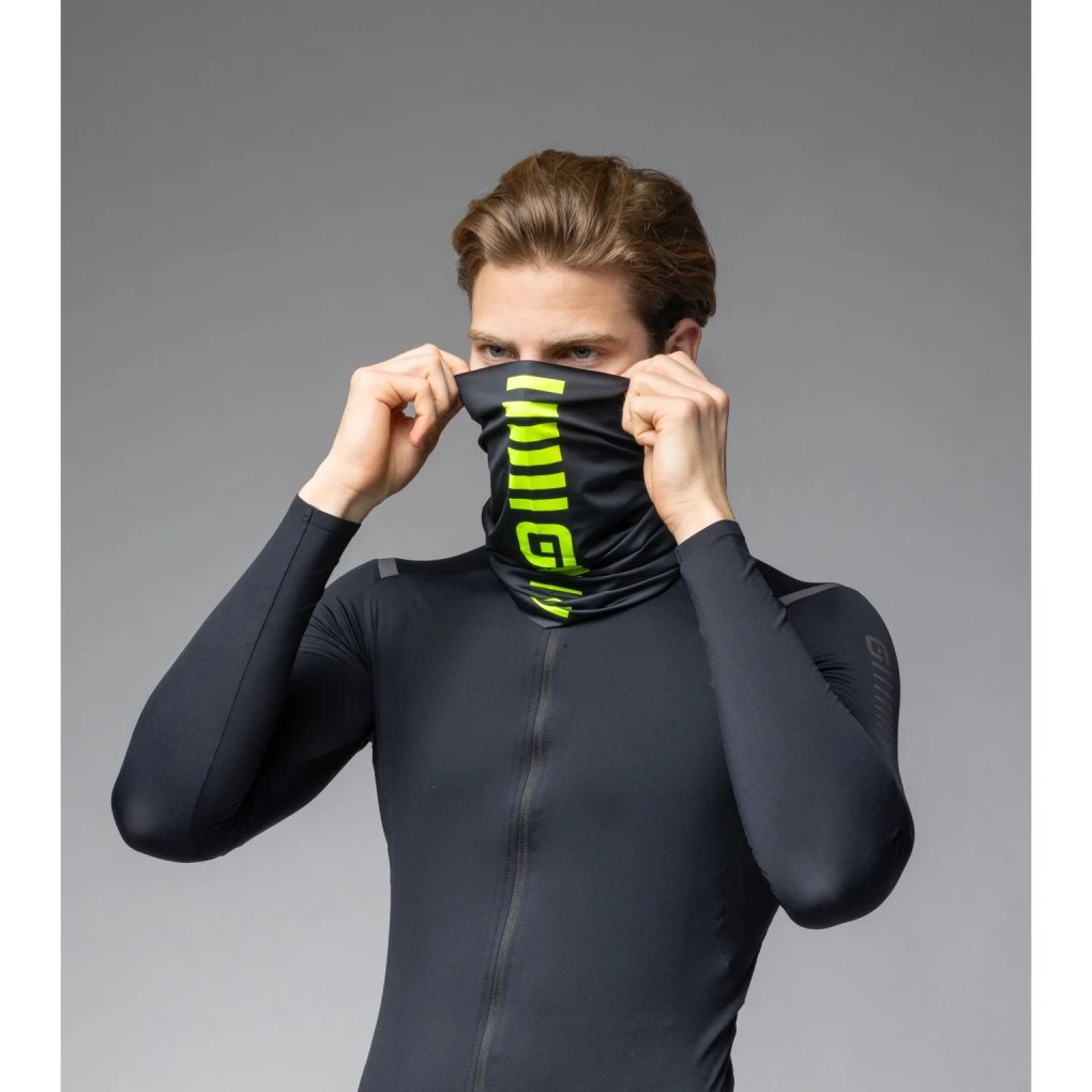 Alé Identity Tubular Headgear Unisex - black/fluo yellow