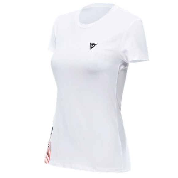 Dainese LOGO WOMEN'S Short Sleeve T-Shirt - White / BlackRef: Dn2013-C796