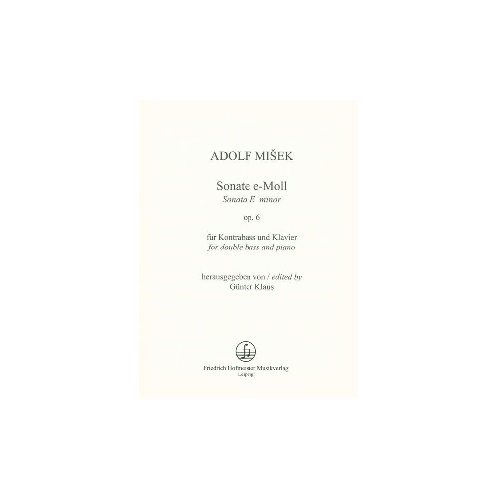 Friedrich Hofmeister Verlag Misek Sonate e