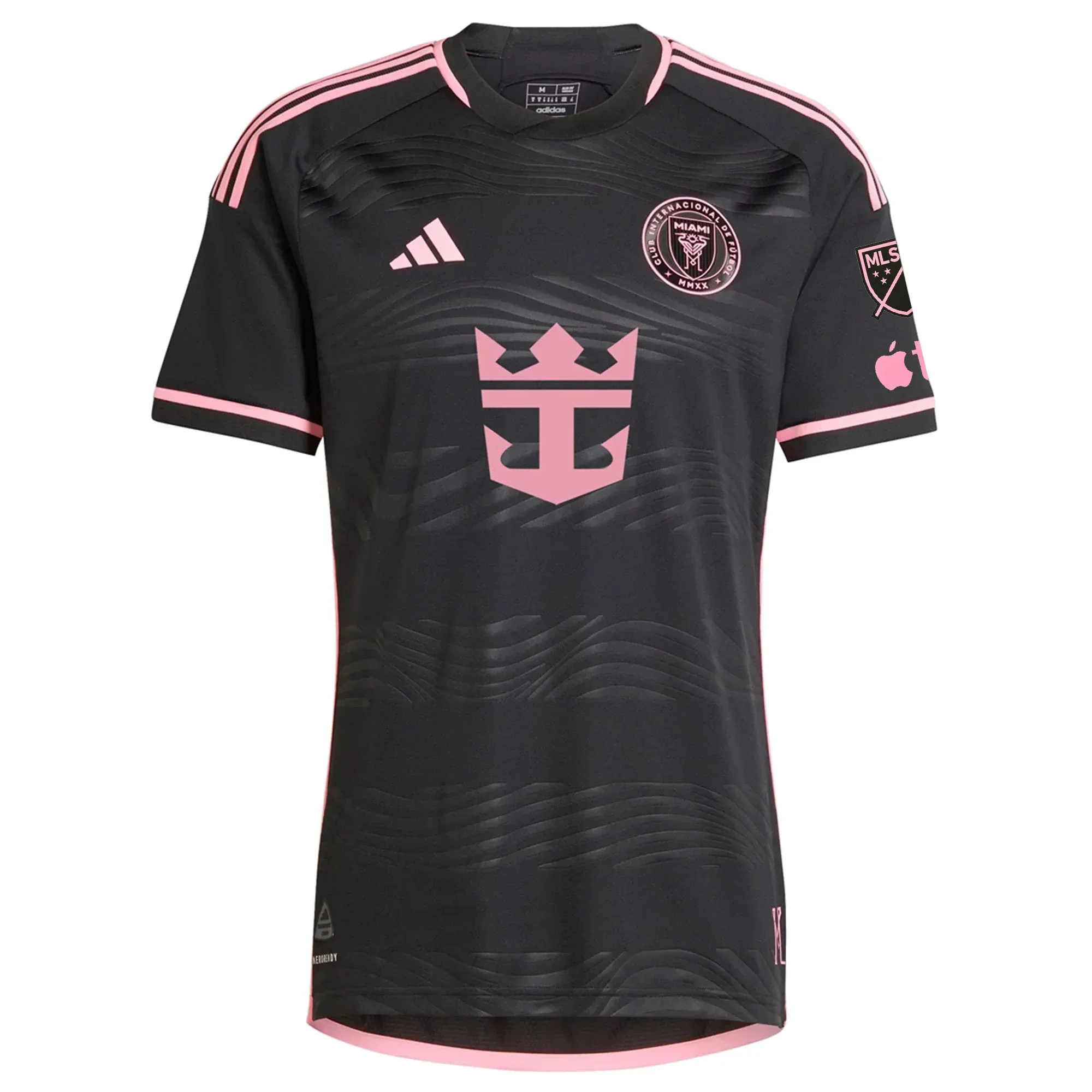Inter Miami Authentic Luis Suarez Royal Caribbean Away Jersey w/ MLS + Apple TV Patches 23/24 (Black/Bliss Pink)