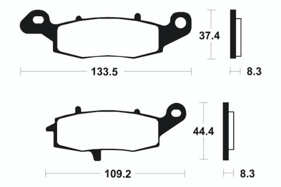 Tecnium Street Organic Brake Pads - MA204Ref: TE00588A / 1022419