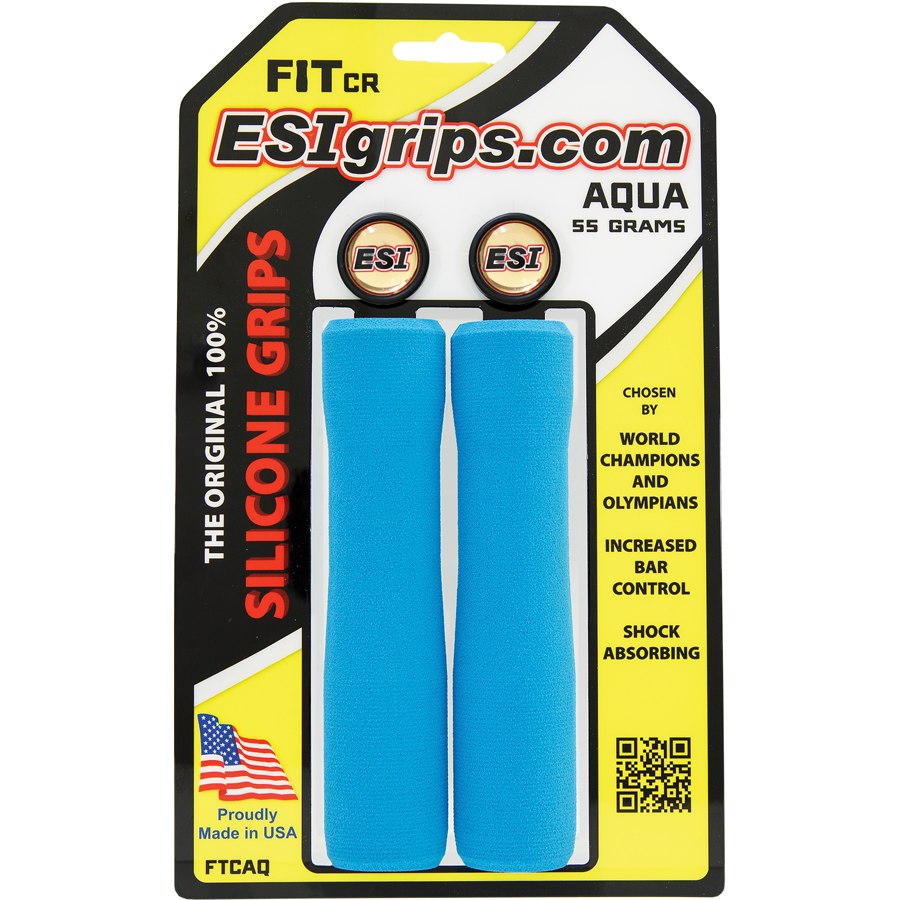 ESI Grips Fit CR Handlebar Grips - Aqua