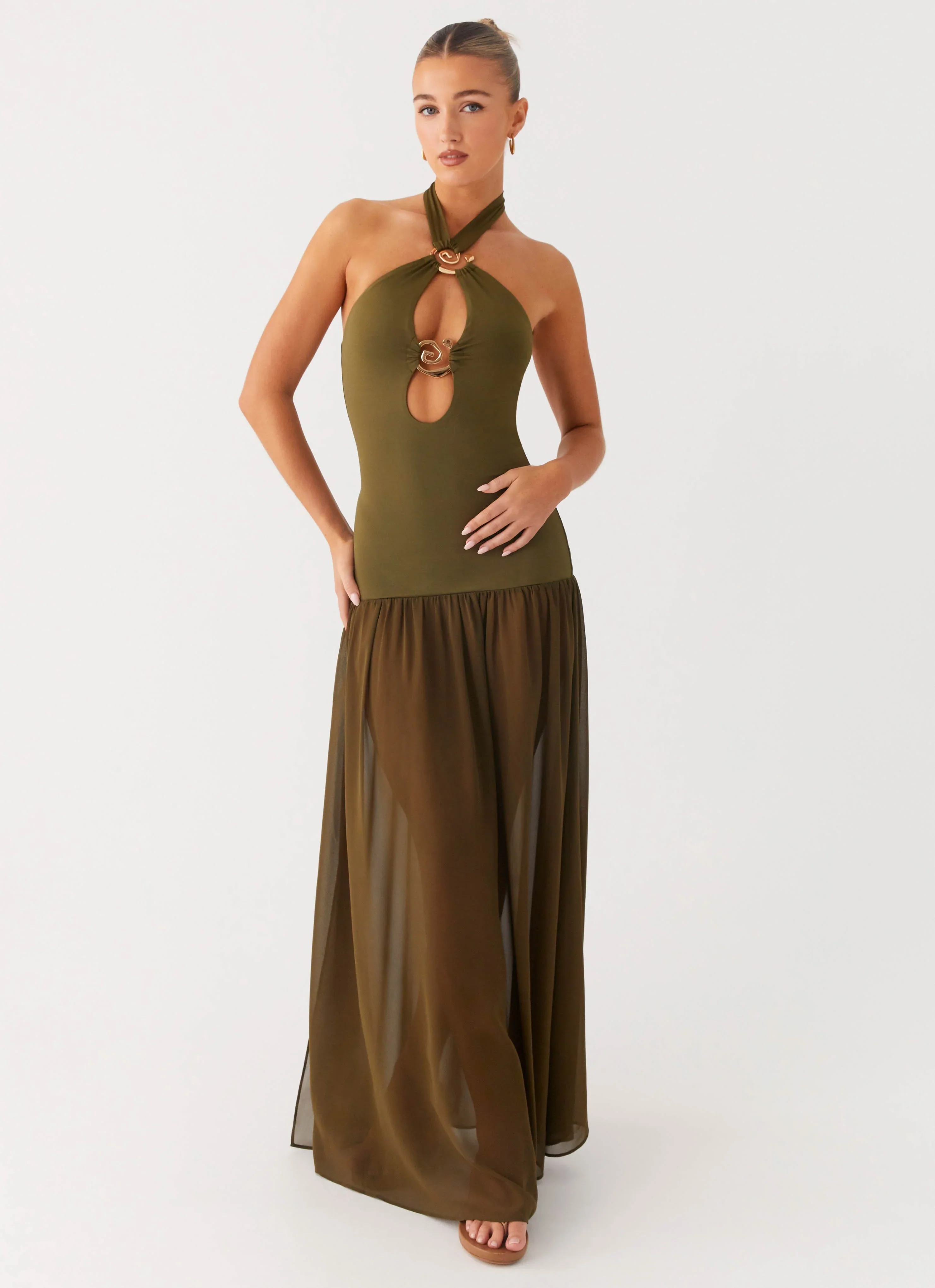 Cypress Kiss Maxi Dress - Khaki