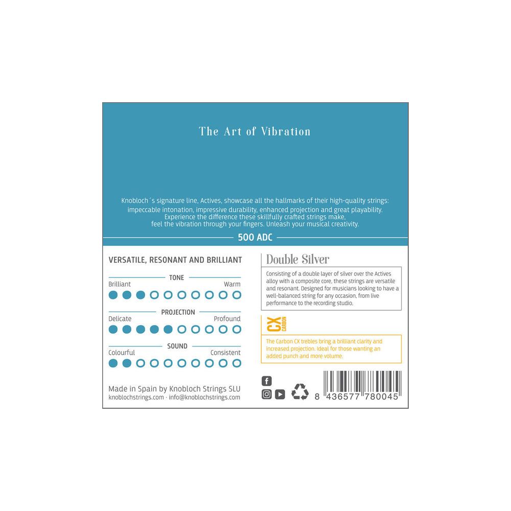 Knobloch Strings Double Silver Carbon CX 500ADC – Thomann Ireland