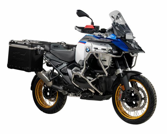 Touratech suitcase Complete kit ZEGA Evo 45/45 - Black support included - Black anodizedBMW 1300 R 1300 GS ADVENTURE - 2024 - 2026Ref: Trt01307A / 01-035-7872-0