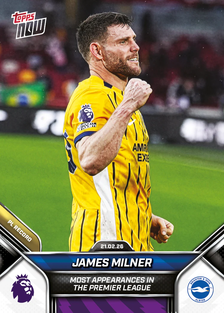 James Milner - 2025-26 Premier League Topps NOW® - Card 141 - PR: 559