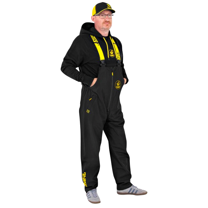 Black Cat Waterproof Salopettes (Black\/Yellow)