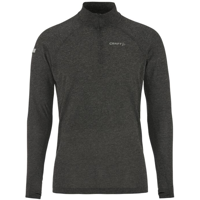 CRAFT ADV SubZ Wool Longsleeve Tee 3 Men - Black Melange