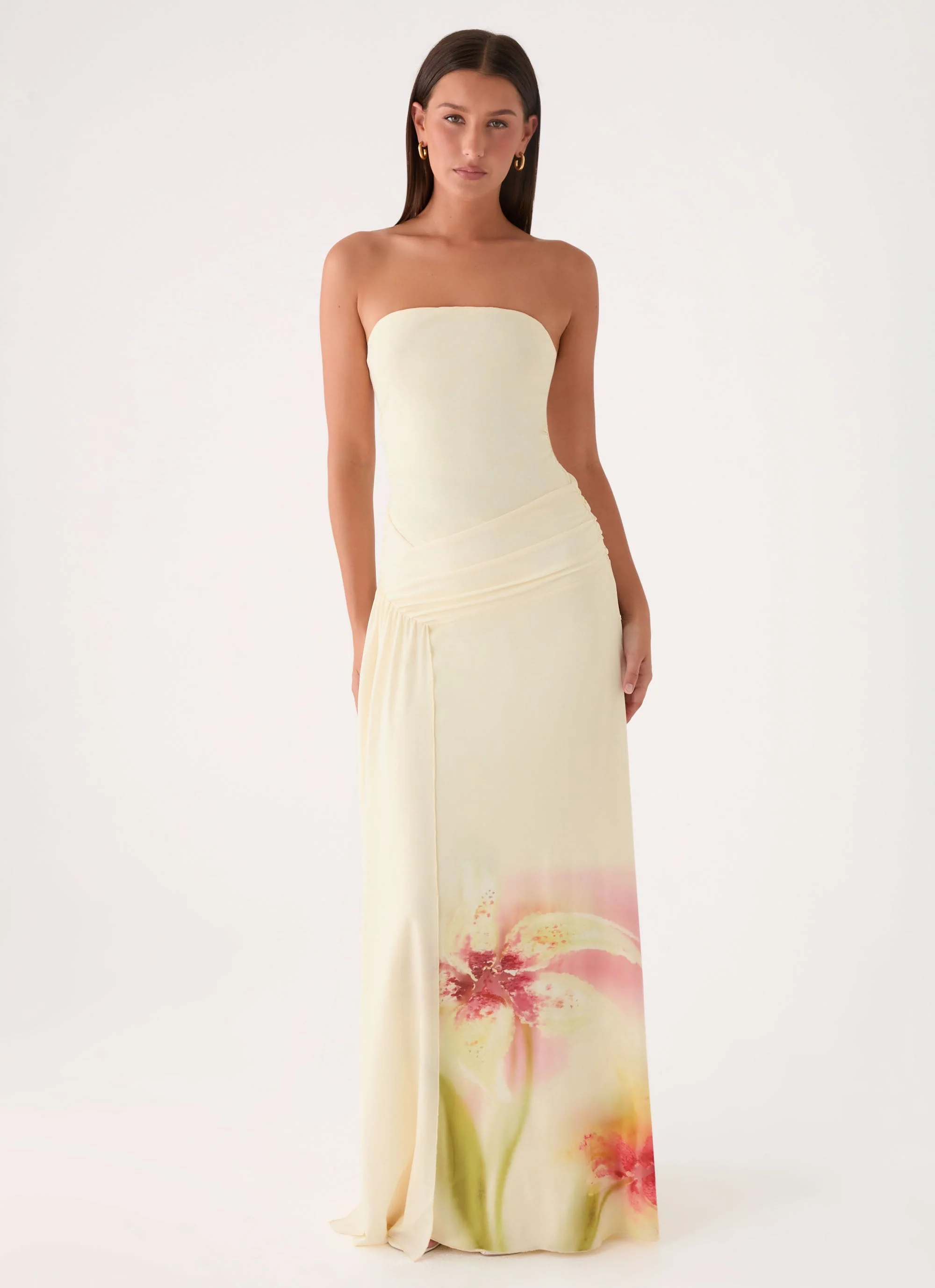 Palomar Strapless Maxi Dress - Soft Lily