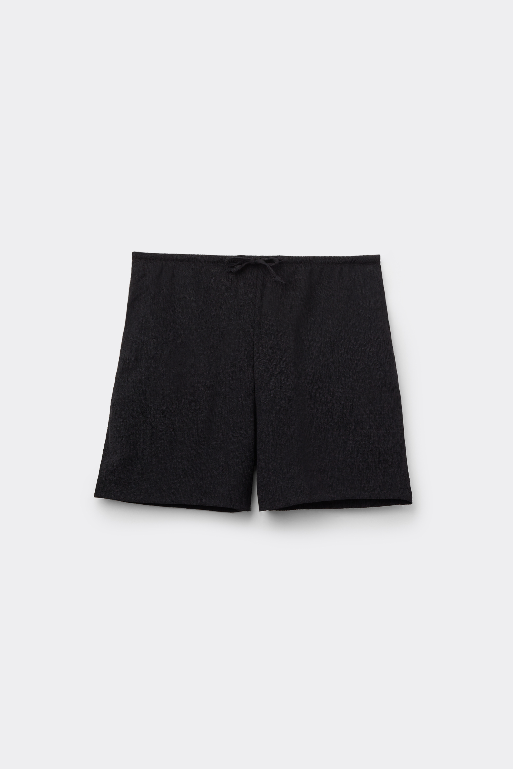 Crepe-Effect Shorts with Drawstring