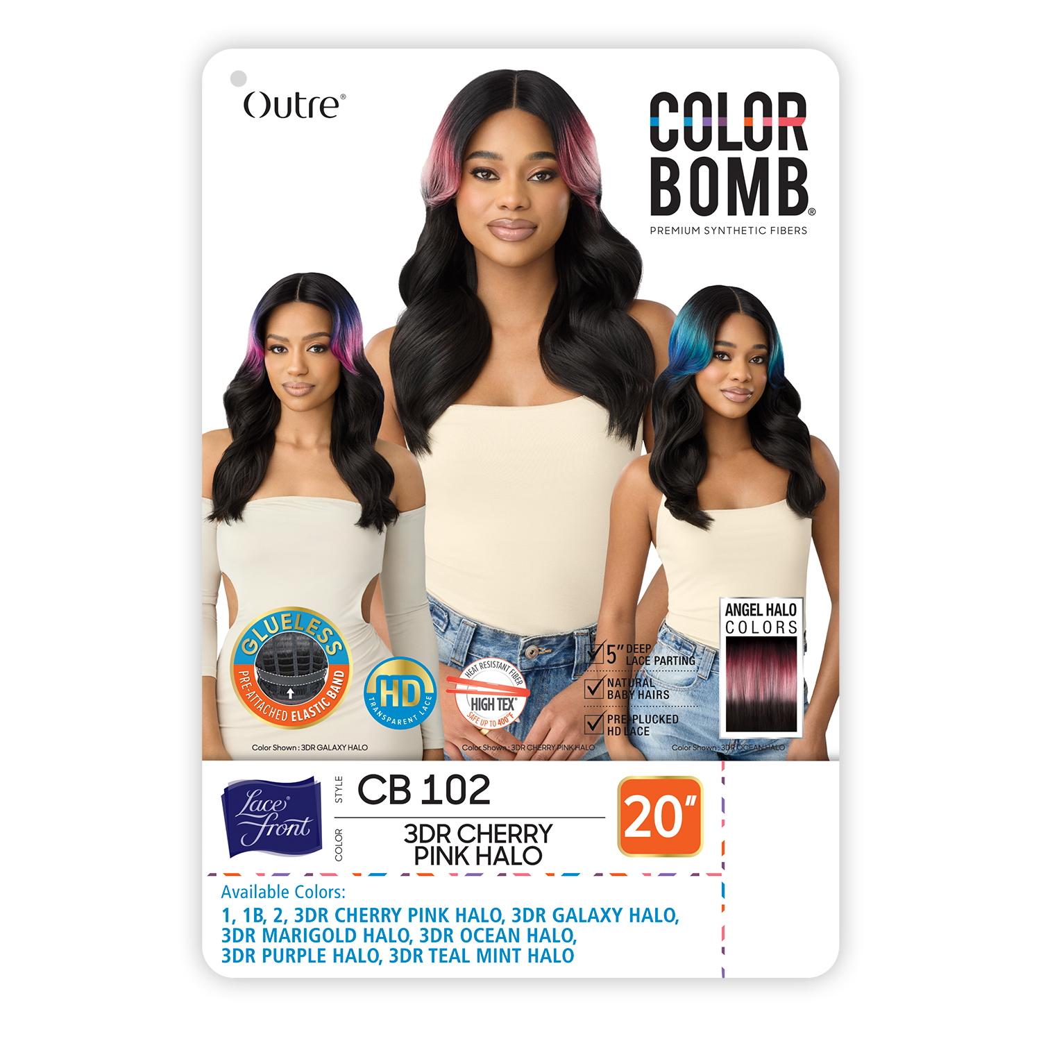 Outre HD Lace Front Wig Glueless Color Bomb CB 102