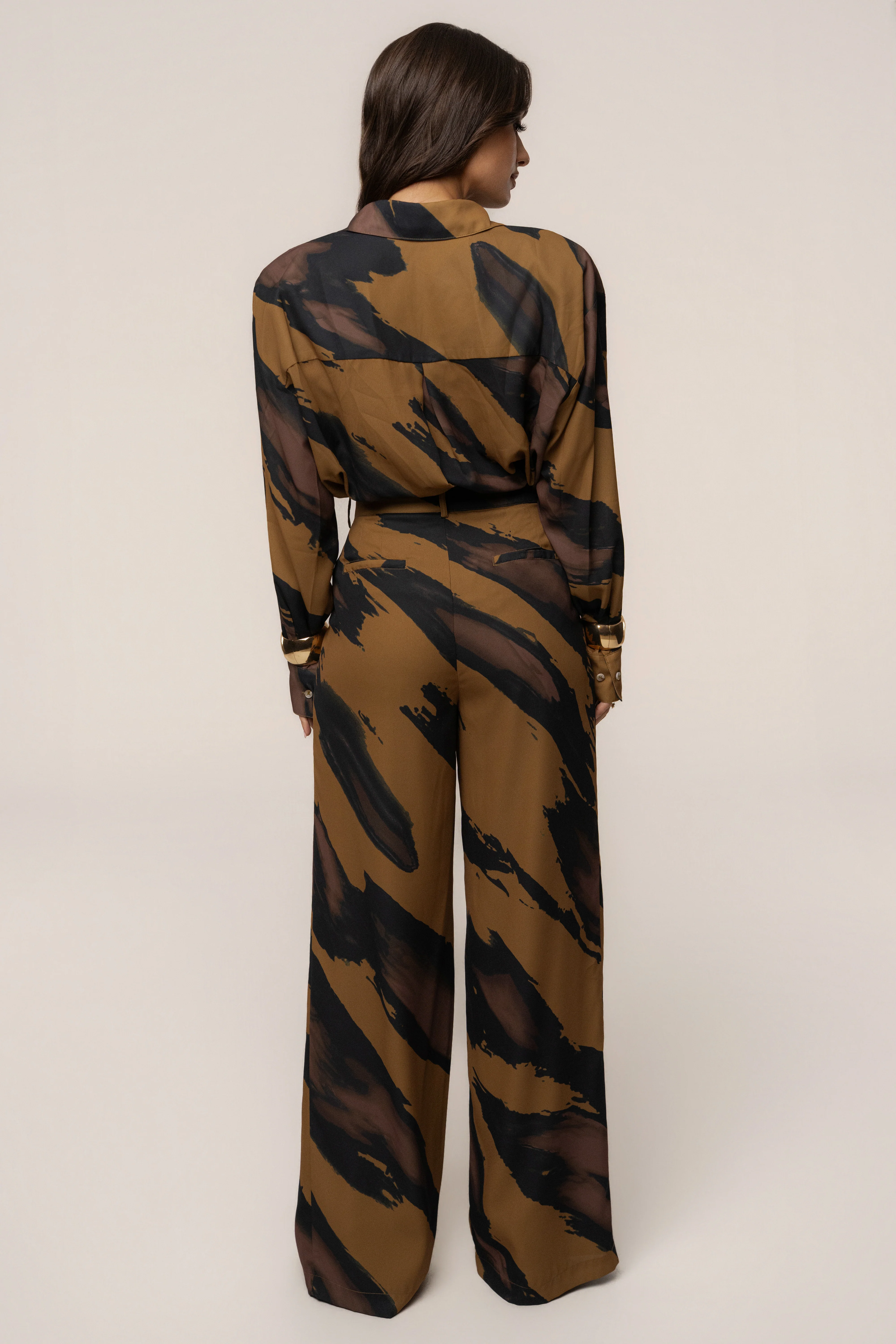 Gold Dusk Soft Pleated Trouser