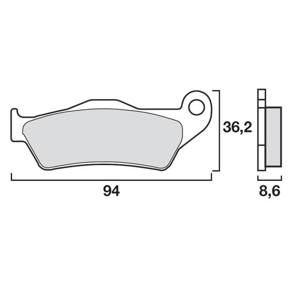 Brembo Organic Rear Brake PadsRef: 07BB2809