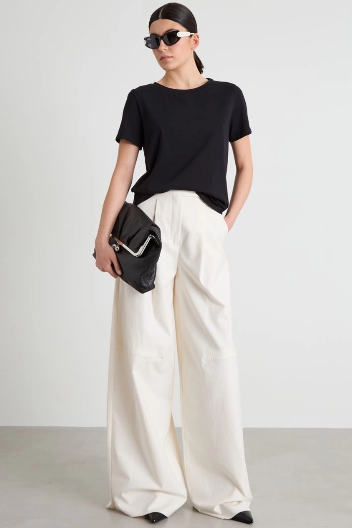 Cotton T-shirt - BLACK