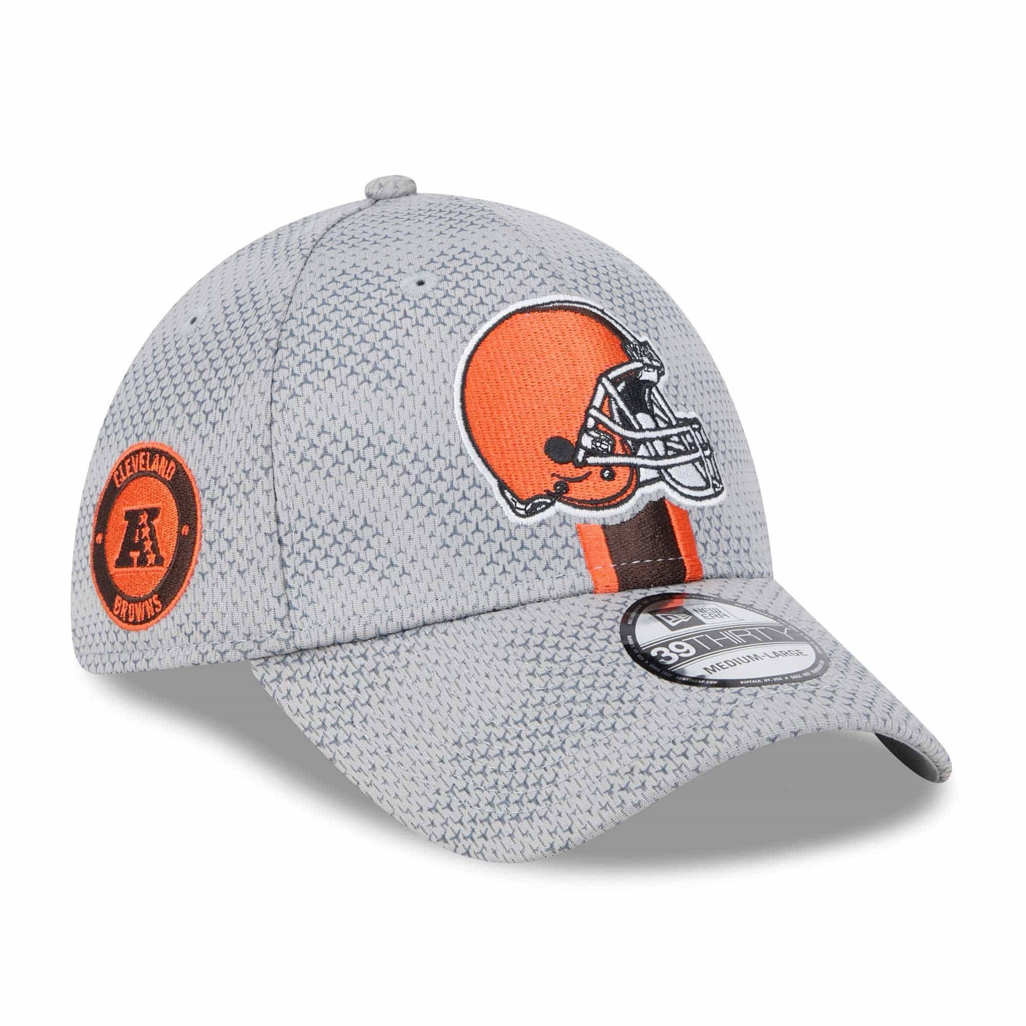 Cleveland Browns 2024 NFL Sideline New Era 39THIRTY Flex Cap Gray