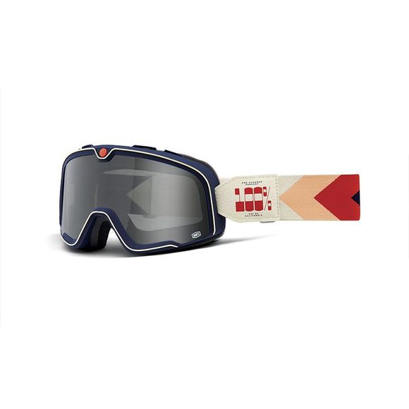 Motorcycle glasses 100% BARSTOW - TELURIDE - SMOKE SCREEN - White / RedRef: CE1027 / 50000-00007