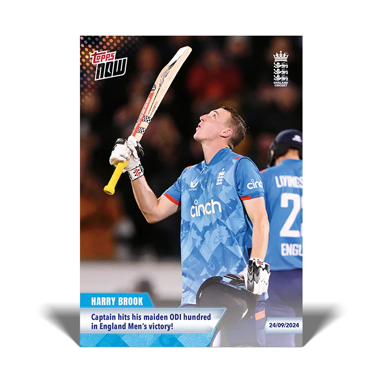 Harry Brook - Captain hits his maiden ODI hundred in England Men’s victory! - 23/24 ECB TOPPS NOW® Card 27