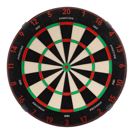 Precise 180 Endorphine Steel Dartboard with Numbered Ring - Faded Red