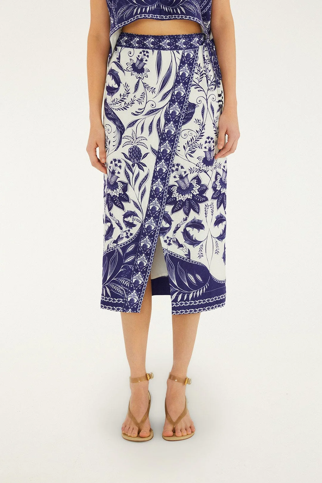 Off-White Nina Wrap Midi Skirt