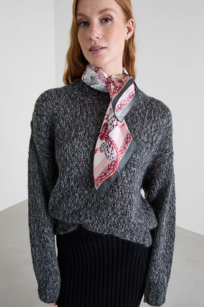 Silk twill scarf - PINK