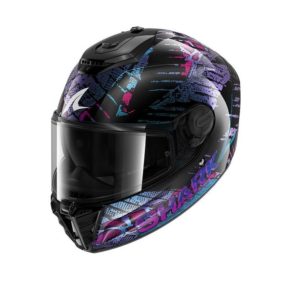 Shark SPARTAN RS REPTAIA Full Face Helmet - Black / BlueRef: SH1876