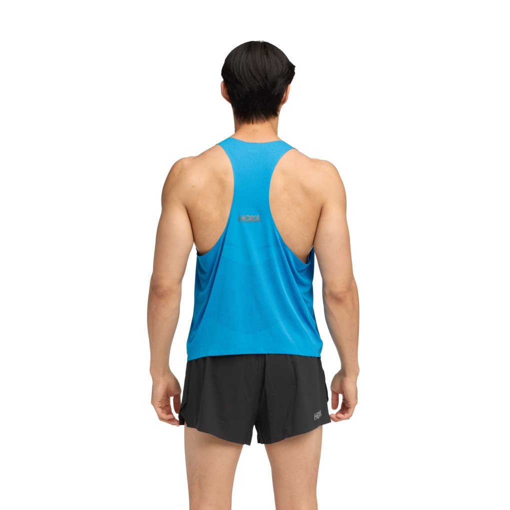 Hoka Race Day Singlet Men - hoka blue