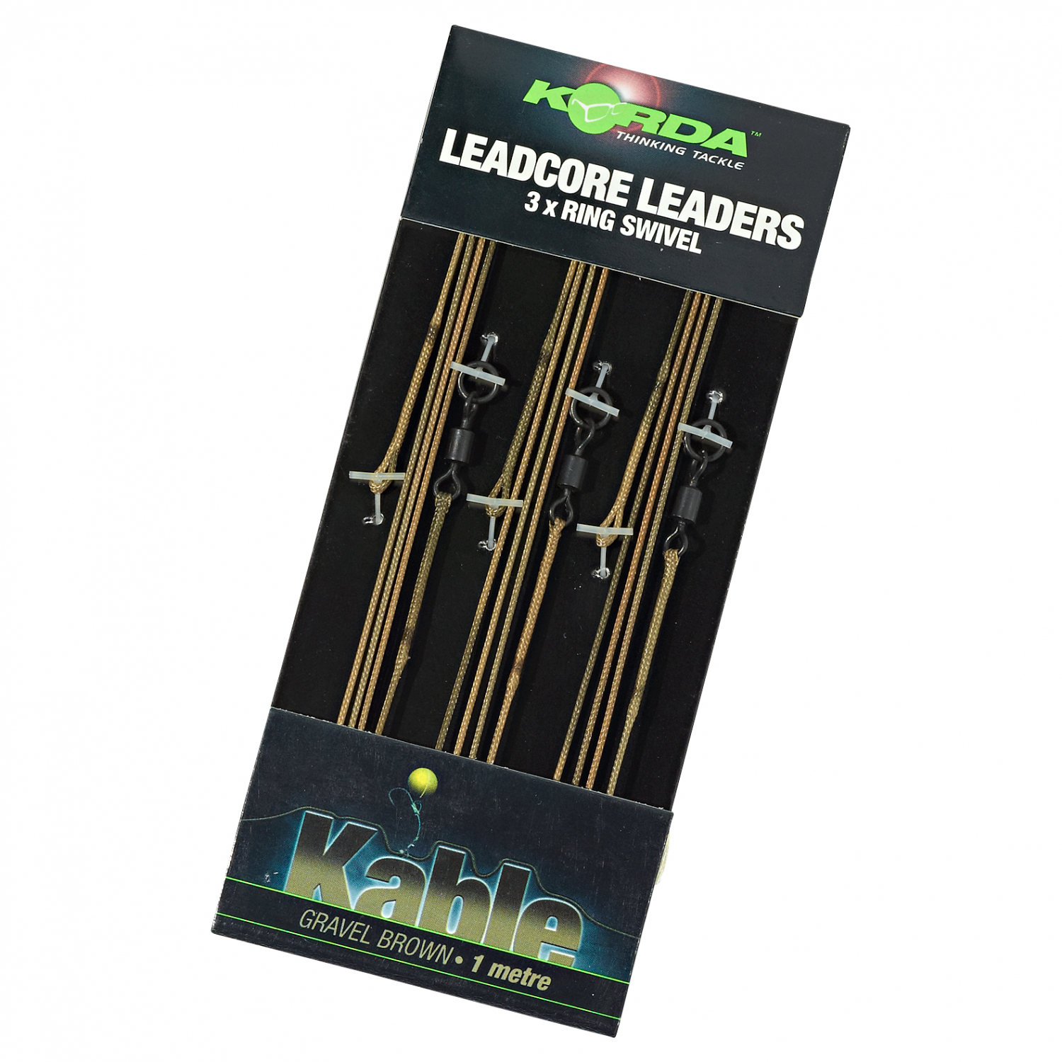 Korda Ring Swivel Leadcore Leader (gravel Brown)