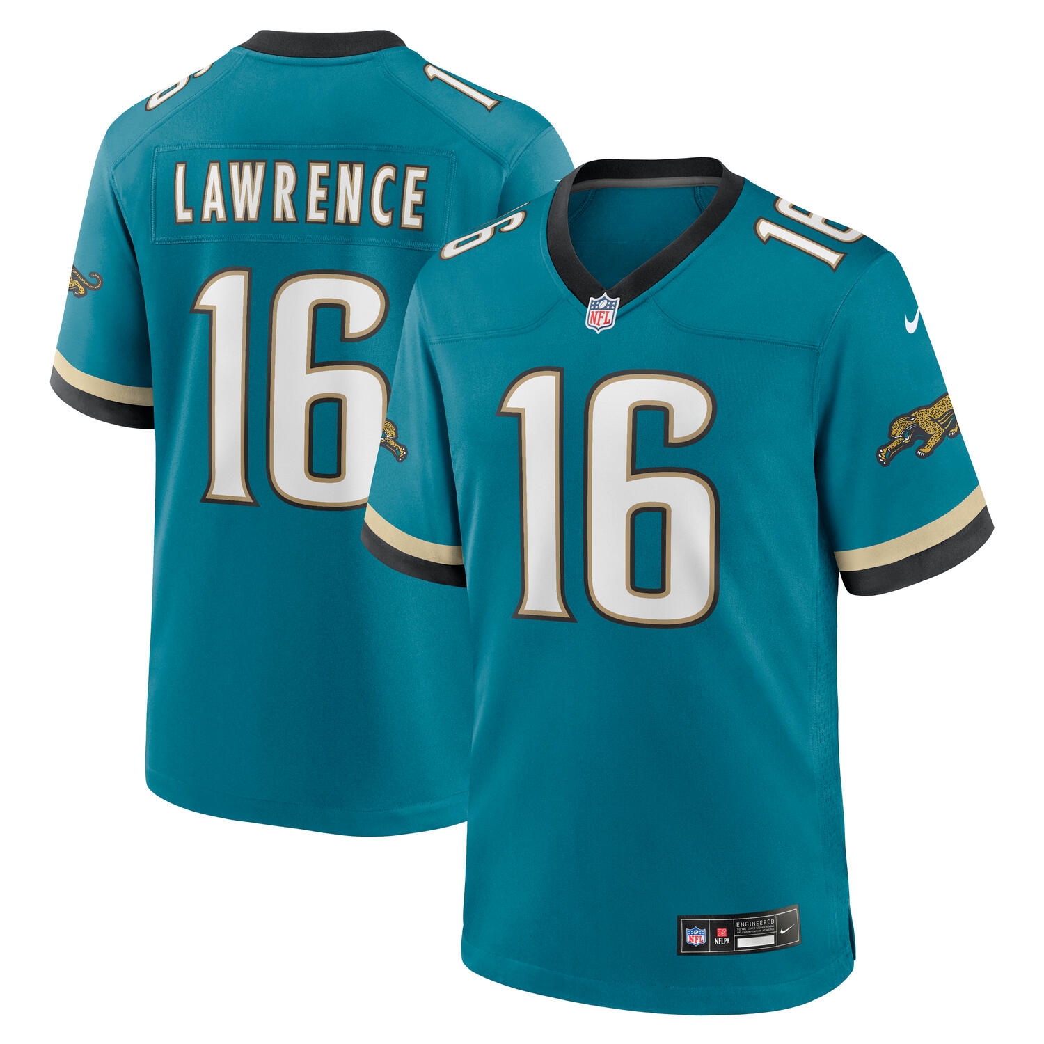 Trevor Lawrence #16 Jacksonville Jaguars Classic Nike Game NFL Jersey Türkis