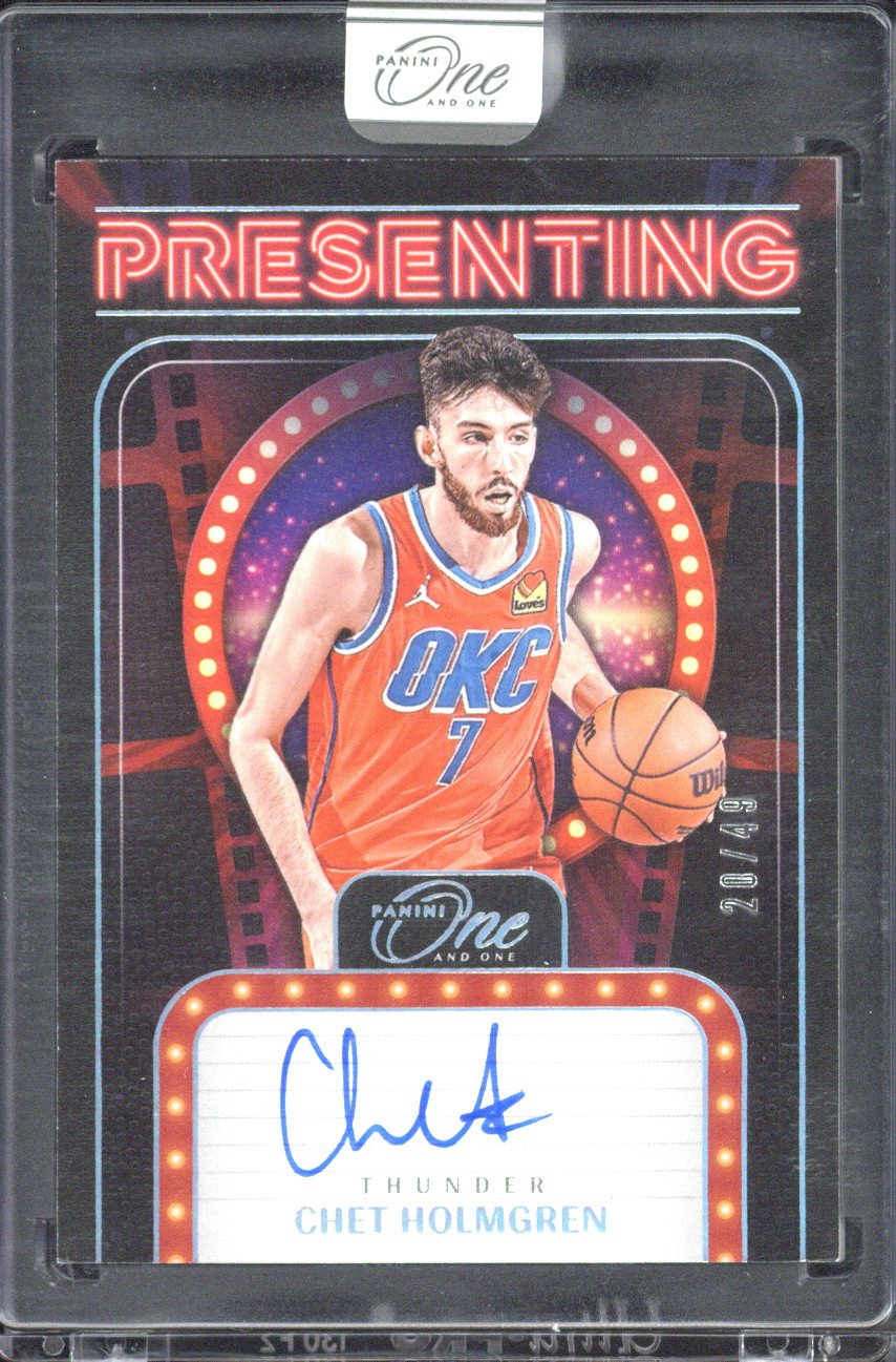 2024 Panini One and One Basketball Chet Holmgren Autograph /49