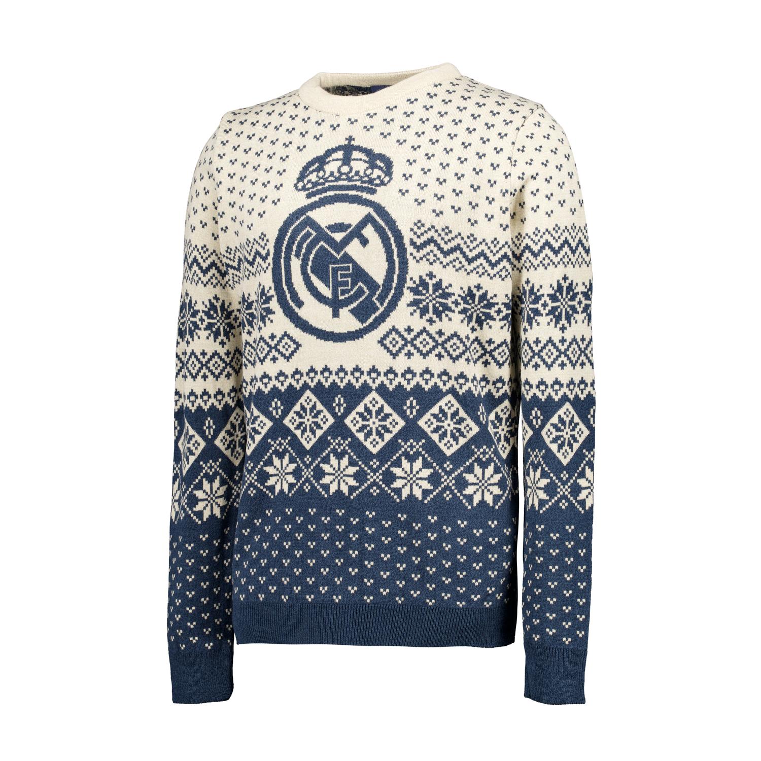 Mens Christmas Sweater Crest Stone